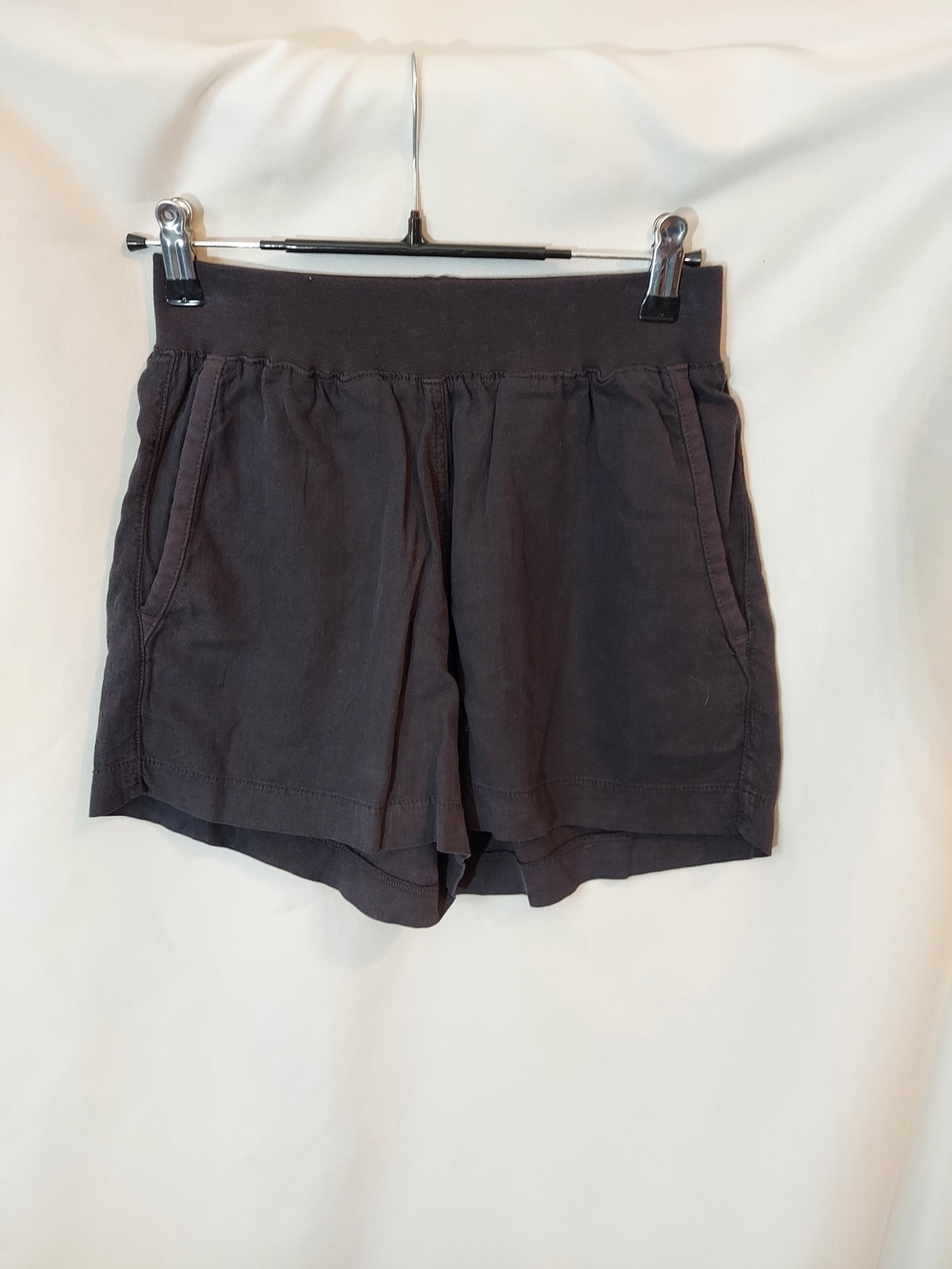 Faherty Arlie Day Shorts Washed Faded Black Cotton Linen Blend - Size XS